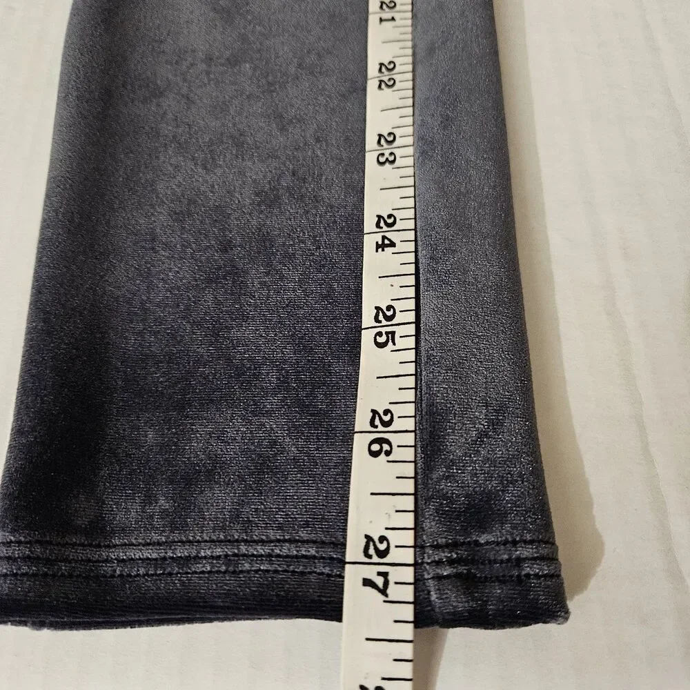 SPANX Tummy Control Lapis Night Navy M Super Soft Velvet Leggings Whimsigoth NWT